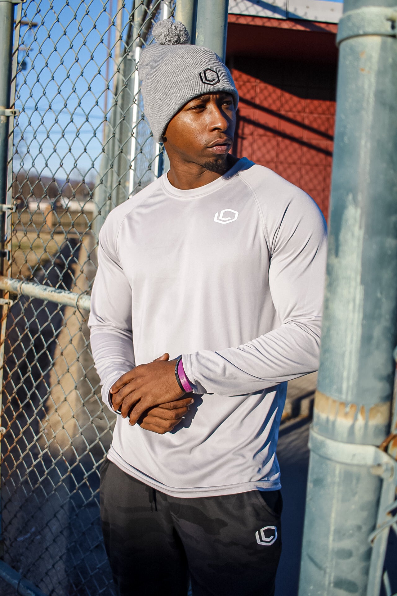 Silver Performance Long Sleeve Tee